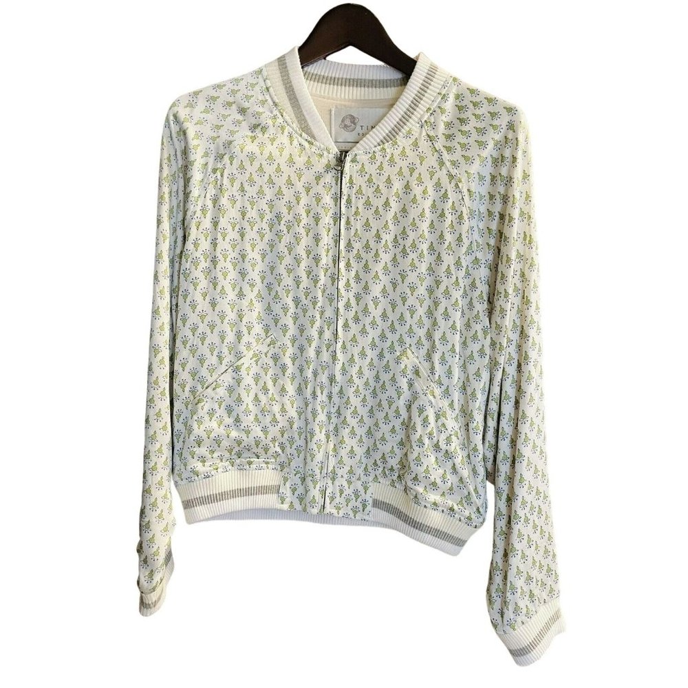 Anthropologie Tiny Editions Embroidered Viscose Zip Up Jacket Women’s  Medium - Picture 3 of 12